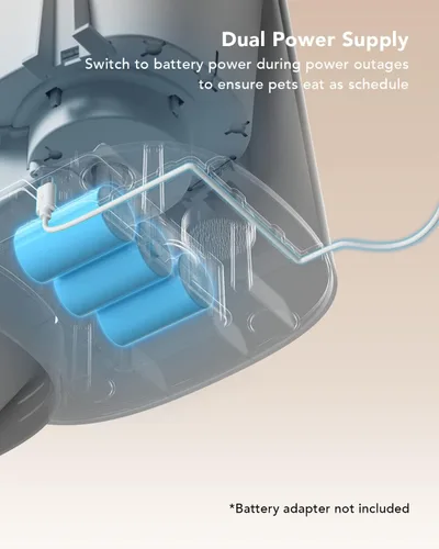 Miniatura 8 de PETLIBRO - Comedero automático para gatos, dispensador automático de alimentos secos, depósito de 1.6 galones (6 litros), tapa de bloqueo giratorio