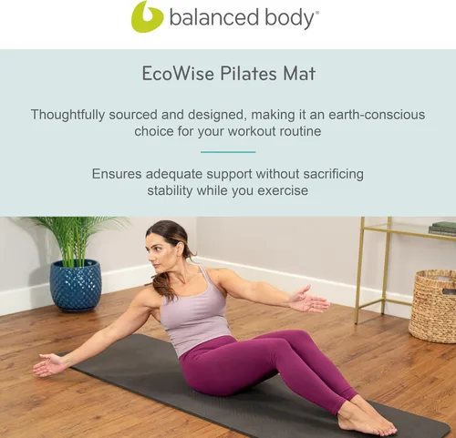 Miniatura 6 de Balanced Body EcoWise - Alfombrilla de pilates, almohadilla antideslizante suave para fitness, entrenamiento, ejercicio y entrenamientos en casa