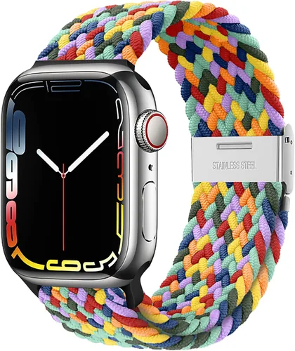 Miniatura 19 de Qimela Correa Compatible con Apple Watch de 1.49/1.57/1.61/1.65/1.73/1.77/1.77/1.93 pulgadas para Mujeres y Hombres, Correa Deportiva Solo Loop