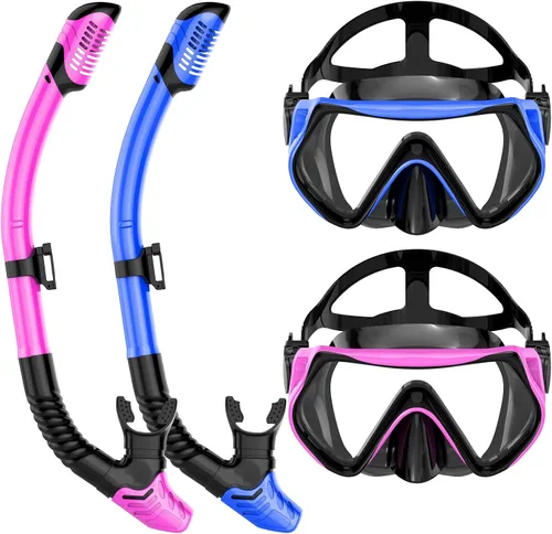 Miniatura 6 de Snorkeling Gear for Adults, Dry-Top Snorkel Set Scuba Diving mask, Snorkel Mask, Panoramic Anti-Leak Anti-Fog Tempered Glass Lens, Swimming Training