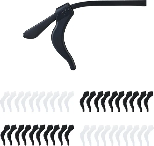 Miniatura 9 de 20 pares de empuñaduras para lentes, soporte antideslizante, cojín de silicona suave para orejas, retenedor de manga, ganchos para deportes, lentes
