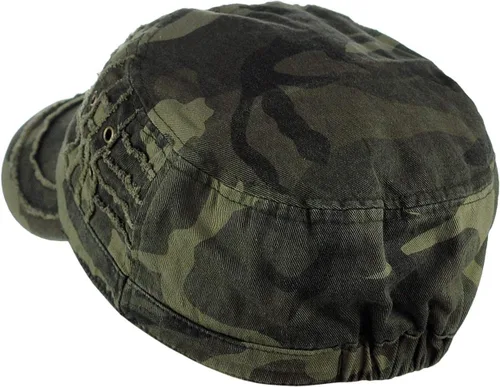 Miniatura 4 de D&Y Gorra militar unisex de algodón desgastado en capas deshilachado cadete