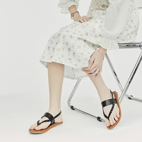 Miniatura 6 de Veittes Sandalias de mujer - Cómodas sandalias bohemias con cuentas para el verano.