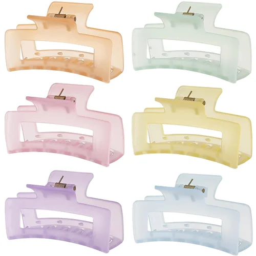 Miniatura 8 de Sisiaipu Pinzas para el Cabello, Pinzas Medianas de 3.5 Pulgadas, Paquete de 6 para Mujeres y Niñas - Accesorios para el Cabello Color Ámbar
