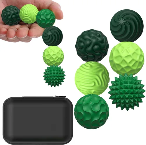 Miniatura 21 de BUSOHA Bolas Fidget de Silicona - Paquete de 4 Juguetes Fidget para Adultos Juguetes Sensoriales Pelotas Antiestrés para Adultos Adolescentes Morado