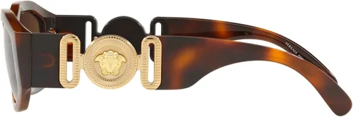 Miniatura 4 de Versace VE 4361 521773 Havana - Gafas de sol geométricas de plástico lentes marrones Havana 53-18-140