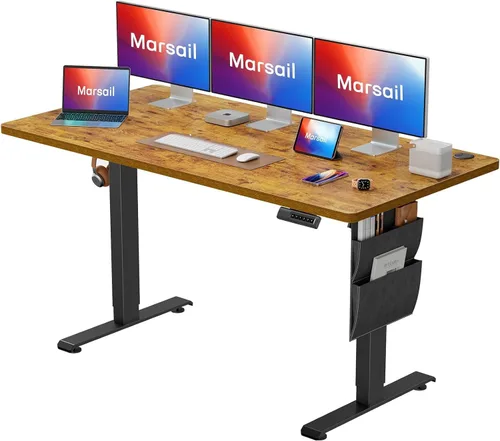 Miniatura 20 de Marsail - Escritorio eléctrico de pie, de 40x24 pulgadas, de altura ajustable, para oficina en casa y juegos, con 4 ajustes preestablecidos