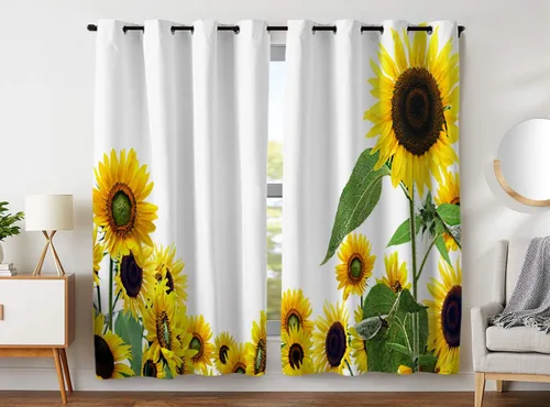 Miniatura 9 de Cortinas opacas de 42 x 63 pulgadas (2 paneles) con ojales para oscurecer la parte superior para dormitorio y sala de estar, deportes, béisbol