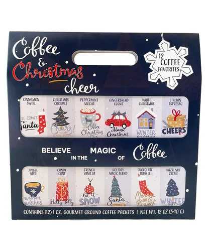 Miniatura 4 de Regalo de Navidad para café o chocolate caliente – 12 variedades de calendario de Adviento de café de Navidad o cacao para niños y adultos (cacao)