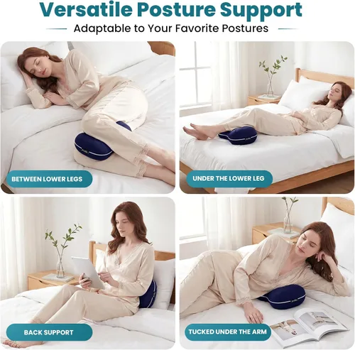 Miniatura 5 de Almohada de rodilla para personas que duermen de lado, almohada suave de alineación de la columna vertebral, almohadas de rodilla de espuma