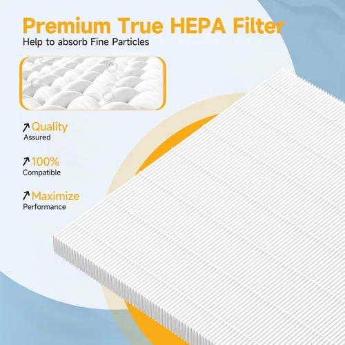 Miniatura 4 de Filtro de repuesto HE601 HE602 compatible con Shark Air Purifi-er 6 modelos de ventilador HE601 y HE602, parte # he6fkpet filtro principal