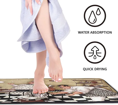 Miniatura 5 de Tapetes y alfombras antideslizantes para cocina, antideslizantes, antifatiga, lavables, para el piso de la cocina en la parte delantera