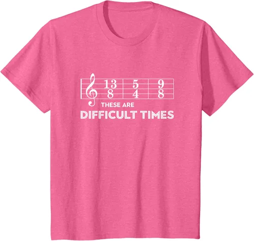 Miniatura 40 de Musician - Camiseta con texto en inglés "These are Difficult Times", talla S