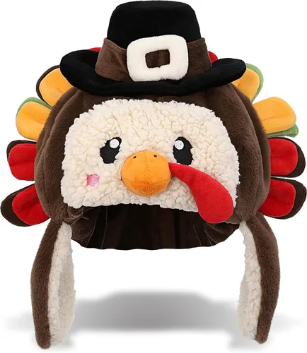 Miniatura 26 de DolliBu Gorro de felpa – Gorro de peluche de forro polar súper suave con orejeras, acogedor sombrero de invierno cálido para niños – Talla única