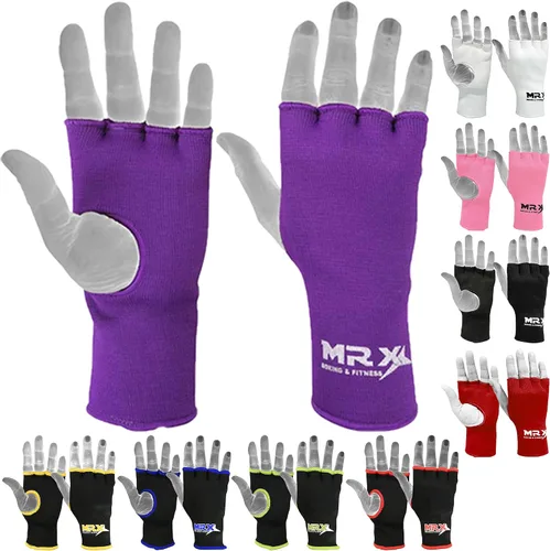 Miniatura 13 de Muay Thai - Guantes interiores de boxeo protectores para mano, puño de MMA (rosa, L)
