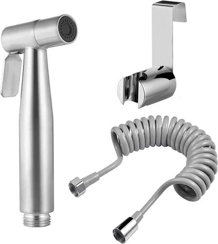 Paquete de 3 pulverizadores de bidé de mano, rociador de mano de acero inoxidable con gancho para tanque de agua y manguera de ducha para lavado
