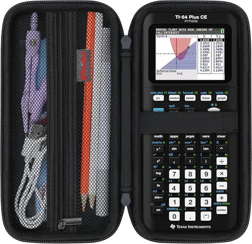 Miniatura 15 de Elonbo Funda de transporte para calculadora gráfica a color Texas Instruments TI-84 Plus CE/TI-84 Plus/TI-83 Plus/TI-83 Plus CE, bolsillo de malla