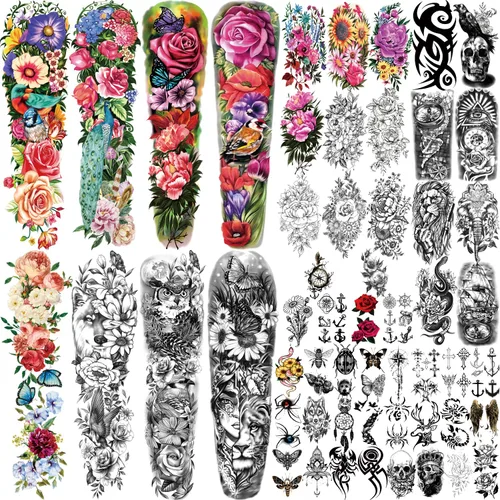 Miniatura 16 de Más de 252 piezas de tatuajes temporales de princesa unicornio brillante para niños, 36 hojas de tatuajes falsos de castillo arcoíris, dulces