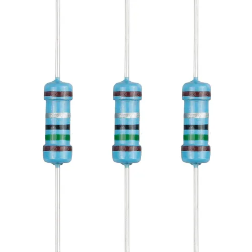Miniatura 101 de 100 resistencias de 1 ohm 1/2 W (0.5 vatios) ±1% tolerancia de película metálica, resistencia fija de múltiples valores de resistencia opcional