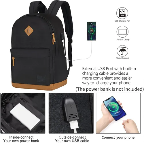 Miniatura 2 de Mochila Grande de Equipaje de Mano para Portátil para Viajes, Gris oscuro, 18 pulg., Classic