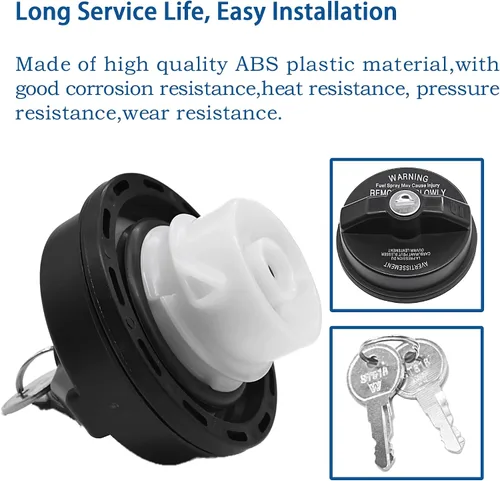 Miniatura 4 de Tapa de gasolina con bloqueo Tapa de combustible compatible con Jeep Wrangler TJ JK Liberty Cherokee Grand Cherokee Commander Patriot, Ram 1500