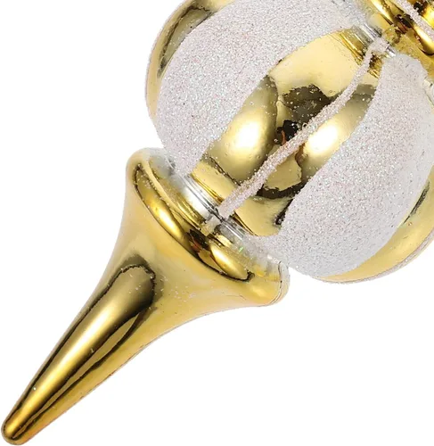 Miniatura 7 de Amosfun Adornos colgantes para árbol de Navidad, 4 piezas de colgantes de calabaza pintados, decoraciones de Navidad para árbol, mesa, chimenea