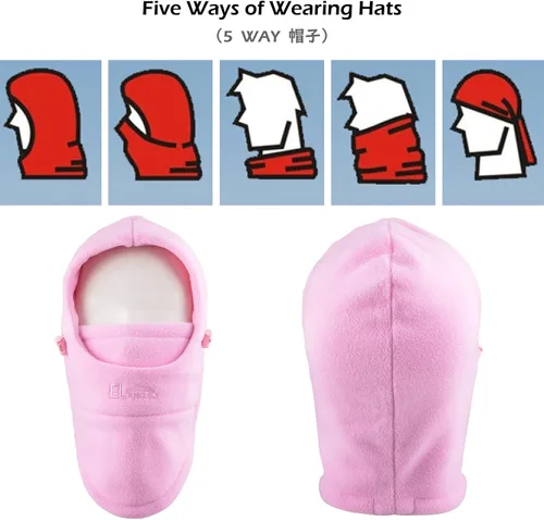 Miniatura 5 de TRIWONDER Sombreros de invierno para niños, pasamontañas, máscara de esquí para niños y niñas, resistente al viento, ajustable, máscara facial