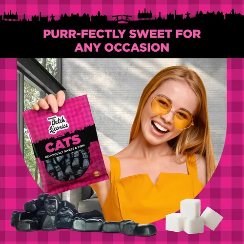 Miniatura 6 de Gustaf's Gatos de regaliz holandés – Bolsa de 5.2 oz – Gatos de regaliz negro dulce – Dulces holandeses de Países Bajos – Golosinas de regaliz negro