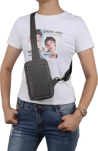Miniatura 7 de MDJYMYZ Bolso bandolera bandolera, bolsa de hombro para teléfono celular, mochila para hombre y mujer, bolsa de pecho, cartera para teléfono