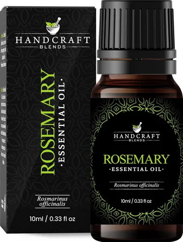 Handcraft Blends Aceite Esencial de Romero – 0.33 Fl Oz – 100% Puro y Natural – Aceite Esencial de Grado Premium para Difusor y Aromaterapia, Piel,