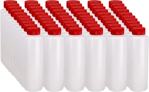 Miniatura 13 de Pinnacle Mercantile Botellas de plástico para condimentos con rociador y dispensador con tapa de bisagra negra grande de 32 onzas, vacías, paquete