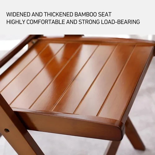 Miniatura 7 de Mid Century Dining Chair, Portable Folding Chair with Handle, Zero Gravity Lounge Chair for Patio, Porch, Wedding, Party, Event(Brown,Large)