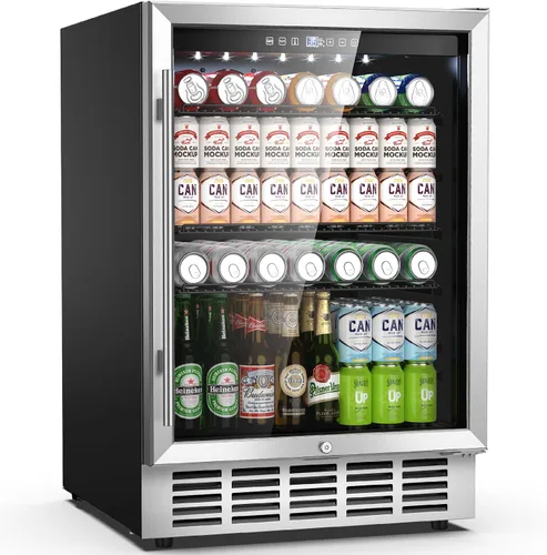 Miniatura 18 de Mojgar Refrigerador de doble cajón bajo mostrador de 24 pulgadas, refrigerador de dos cajones para interiores, refrigerador de bebidas de acero