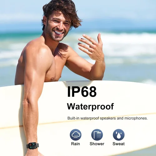 Miniatura 8 de Harper Reloj inteligente para hombres y mujeres, dos correas (silicona + malla) 2.01 pulgadas, HD, reloj inteligente inteligente Bluetooth + control