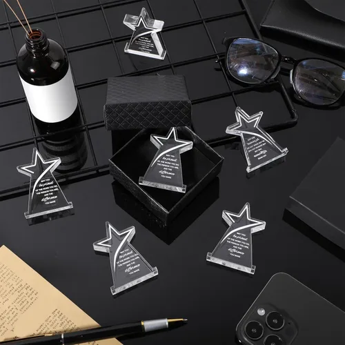 Miniatura 8 de Huquary Premios de agradecimiento a los empleados para el compañero de trabajo del mes Trofeo Acrílico Regalo de agradecimiento a granel Be Proud of