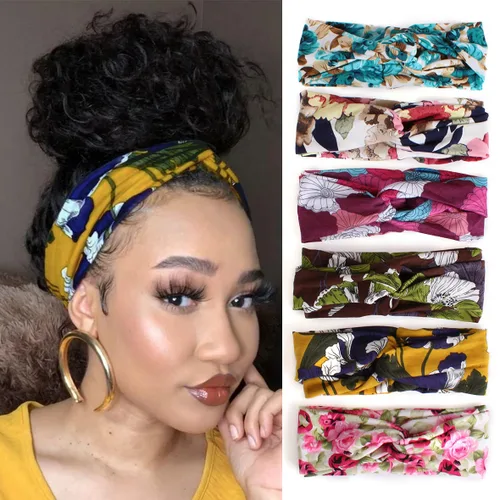 XTREND 6 diademas para mujer, trenzadas, elásticas, elásticas, para yoga, entrenamiento, antideslizantes, para sudor, suaves, color sólido, simple,
