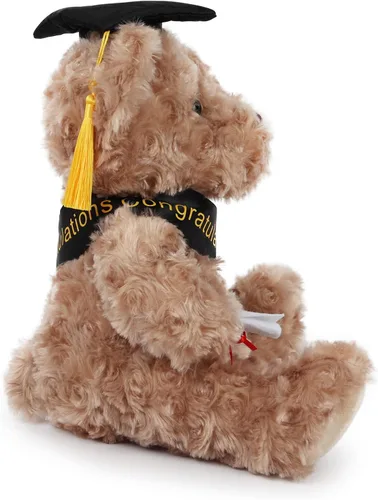 Miniatura 9 de WEIGEDU Oso de peluche de regalo de graduación con gorra, banda y diploma, regalo de graduación para niños, estudiantes, niños y niñas, 12 pulgadas