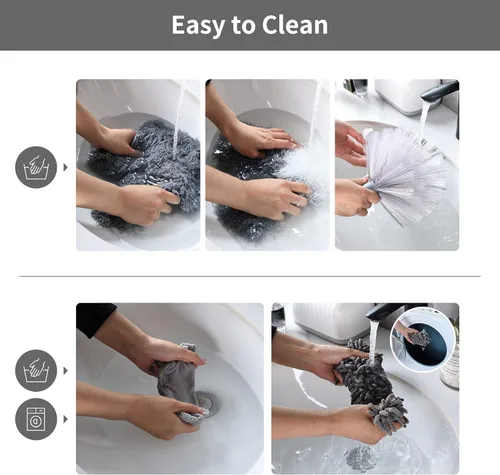 Miniatura 5 de BOOMJOY Plumero de Microfibra de Plumas 7 PIEZAS, Plumeros Flexibles con Poste de Extensión de 100 Pulgadas para Limpiar Techos Altos, Ventiladores