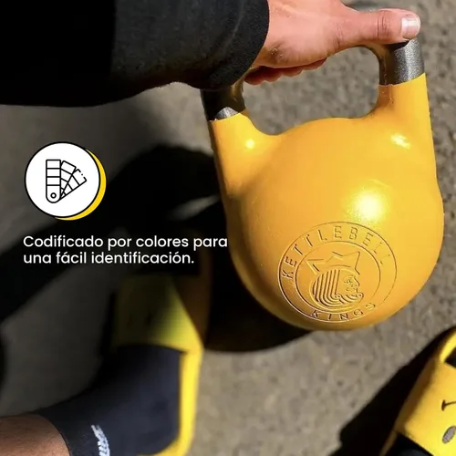 Miniatura 6 de Kettlebell Kings Pesas rusas de competición Kettlebell Kings Peso (mango de 33mm) 4-32 KG Mancuernas Equipo de entrenamiento en el gimnasio