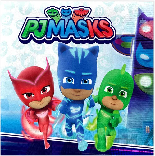 Treasures Gifted Servilletas de PJ Masks con licencia oficial, paquete de 16 – Suministros de fiesta de PJ Masks – Suministros para fiesta de