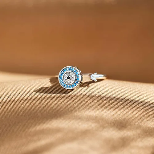Miniatura 75 de Anillo de plata de ley 925, minimalista, ajustable, hecho a mano, para mujeres y niñas