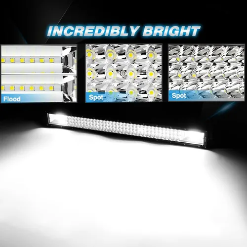 Miniatura 6 de Willpower - Barra de luz LED curvada de 42 pulgadas 540 W de triple fila para Jeep Truck Car ATV SUV 4X4 4WD Camión conducción lámpara