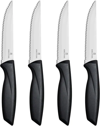 Miniatura 9 de Juego de 4 cuchillos para bistec, cuchillo premium para bistec, juego de cuchillos para bistec de acero inoxidable, cuchillo para bistec dentado