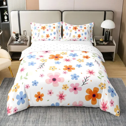 Miniatura 12 de jejeloiu Cute Mushroom Decor Duvet Cover 100% Cotton for Kids Boys Girls Twin Size Botanical Plants Bedding Set Cartoon Mushrooms Comforter Cover