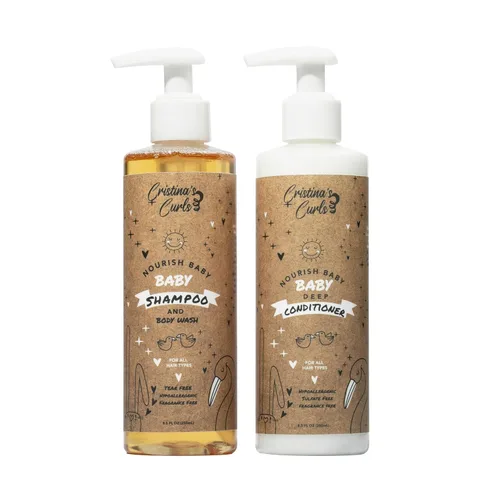Miniatura 7 de Cristina's Curls Champú para bebés y gel de baño – Limpieza suave de la cabeza a los pies de baja espuma para recién nacidos y piel sensible