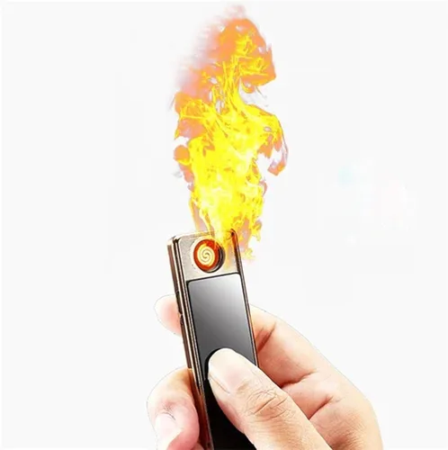 Miniatura 5 de Xipe - Encendedor de arco USB resistente al viento, encendedor de arco USB recargable (dorado)