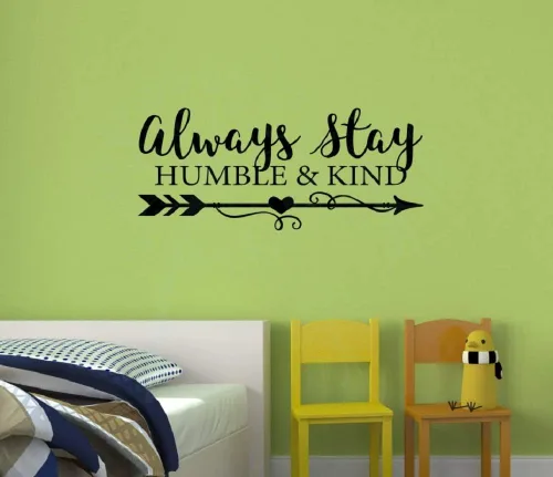 Miniatura 2 de Always Stay Humble & Kind - Calcomanías de vinilo inspiradoras para pared, calcomanías de pared con citas motivacionales, refranes de vinilo