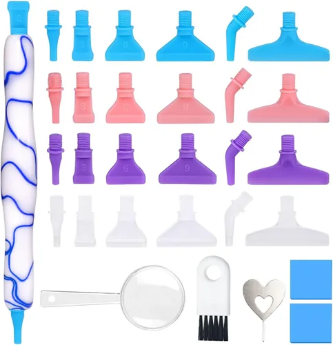 Miniatura 24 de Praise V Do Bolígrafo de Pintura de Diamantes, Pluma de Arte de Diamantes, Juego de Herramientas y Accesorios de Pintura de Diamantes, Estiércol