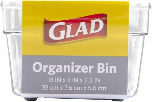 Miniatura 7 de Glad Bandeja de almacenamiento de plástico para cajones, contenedor organizador resistente para el hogar, cocina, baño, dormitorio, oficina, pies