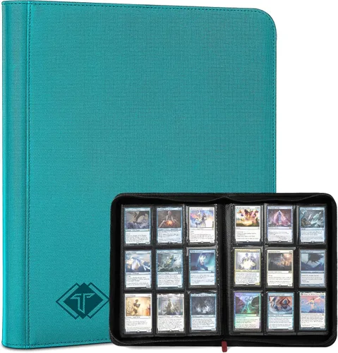 Miniatura 14 de Carpeta de tarjetas de 4 bolsillos para 160 fundas, carpeta de tarjetas Ablum para colección de tarjetas intercambiables para tarjetas deportivas